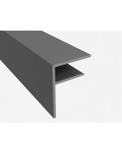 10mm Grey Aluminium F Section