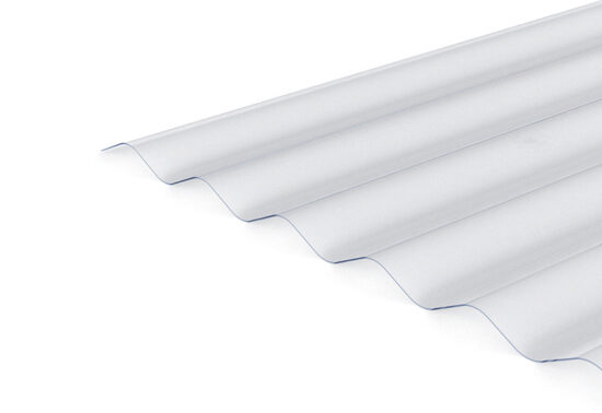 Clear 3" Palruf™ PVC Corrugated Sheets - 0.8mm