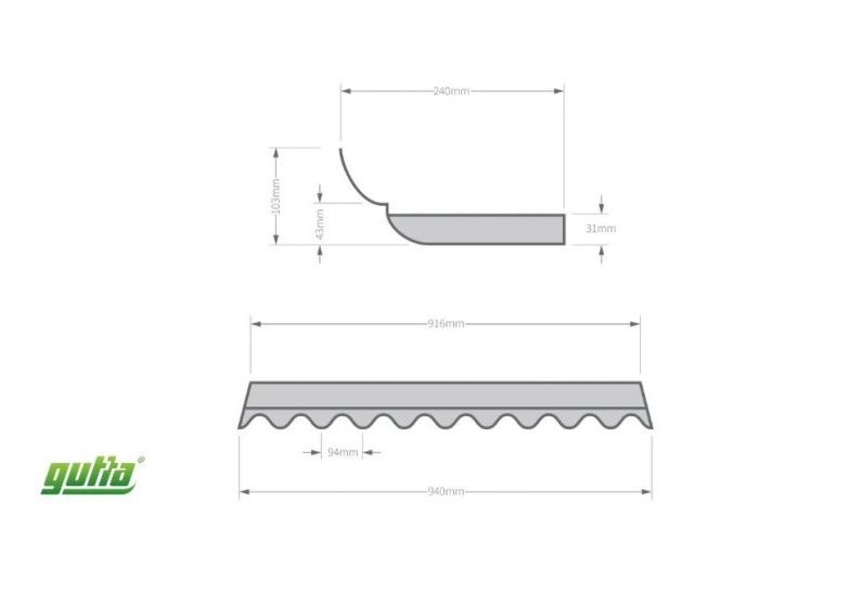 Wall Flashing for Bitumen Corrugated Roofing - Image 3