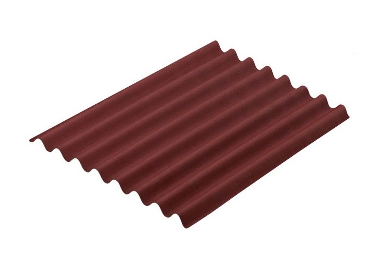 Onduline Easyline Bitumen Red Corrugated Sheets 760x1000mm