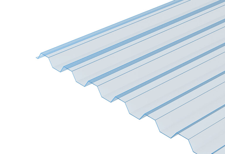 Trans-Blue Palruf™ PVC Corrugated Sheets Greca Box Profile - 1.0mm Thick