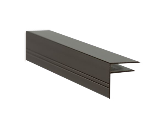 10mm Grey Aluminium F-Section