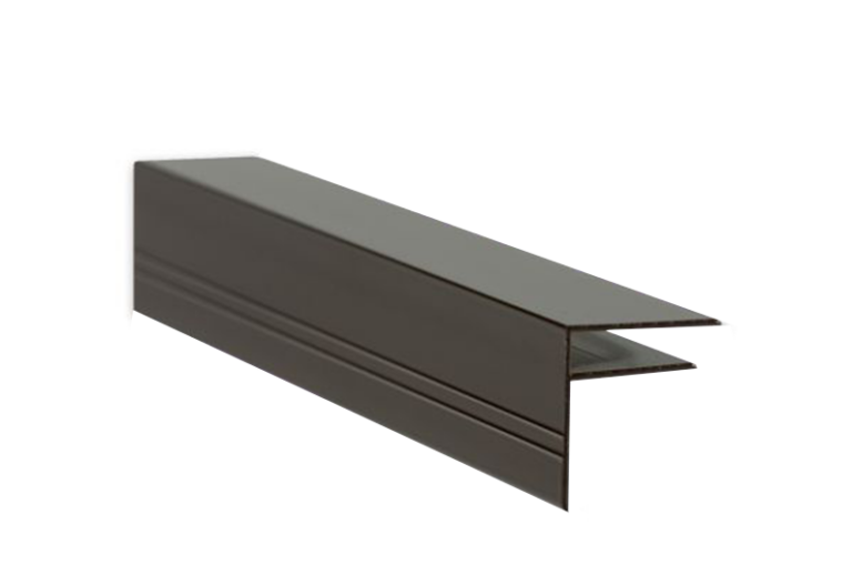 10mm Grey Aluminium F-Section