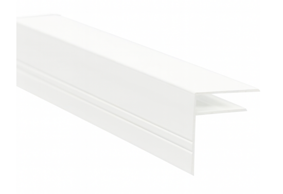 10mm White Aluminium F-Section