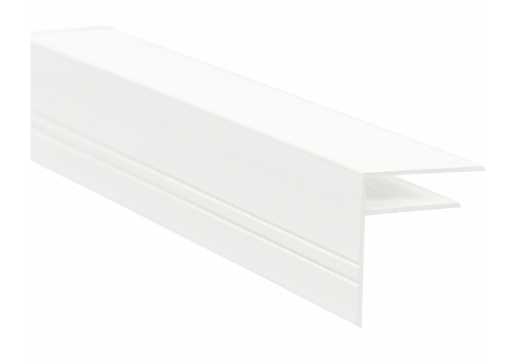 10mm White Aluminium F-Section